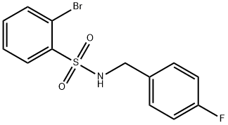 2-Bromo-N-(4-fluoroBenzyl)Benzenesulphonamide Struktur