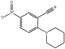 5-NITRO-2-PIPERIDINOBENZENECARBONITRILE Struktur