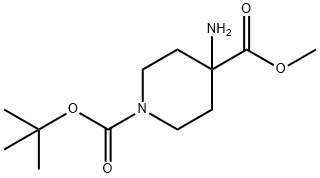 4-AMINO-PIPERIDINE-1,4-DICARBOXYLIC ACID 1-TERT-BUTYL ESTER 4-METHYL ESTER Struktur