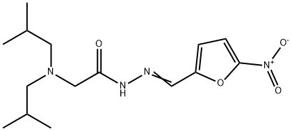 2-(Diisobutylamino)-N'-(5-nitrofurfurylidene)acetohydrazide Struktur