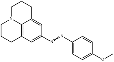 2,3,6,7-Tetrahydro-9-[(4-methoxyphenyl)azo]-1H,5H-benzo[ij]quinolizine Struktur