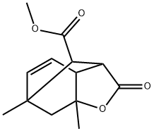 2,3,3a,6,7,7a-Hexahydro-6,7a-dimethyl-2-oxo-3,6-methanobenzofuran-8-carboxylic acid methyl ester Struktur