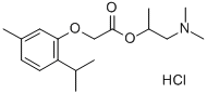 Acetic acid, (thymyloxy)-, 2-(dimethylamino)-1-methylethyl ester, hydr ochloride Struktur