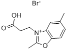 3-(2-CARBOXYETHYL)-2,5-DIMETHYLBENZOXAZOLIUM BROMIDE Struktur