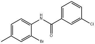 N-(2-bromo-4-methylphenyl)-3-chlorobenzamide Struktur