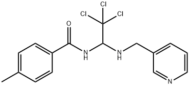 4-methyl-N-{2,2,2-trichloro-1-[(3-pyridinylmethyl)amino]ethyl}benzamide Struktur