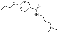 Benzamide, N-(3-dimethylaminopropyl)-p-propoxy- Struktur