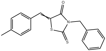 3-benzyl-5-(4-methylbenzylidene)-2-thioxo-1,3-thiazolidin-4-one Struktur