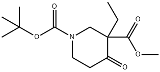 1-TERT-BUTYL 3-METHYL 3-ETHYL-4-OXOPIPERIDINE-1,3-DICARBOXYLATE Struktur