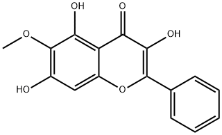 3,5,7-Trihydroxy-6-methoxyflavone Struktur