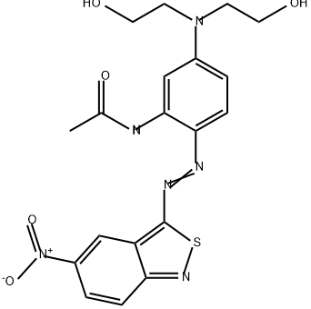 N-[5-[bis(2-hydroxyethyl)amino]-2-[(5-nitro-2,1-benzisothiazol-3-yl)azo]phenyl]acetamide Struktur