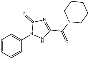 1-[(4,5-Dihydro-5-oxo-1-phenyl-1H-1,2,4-triazol-3-yl)carbonyl]piperidine Struktur