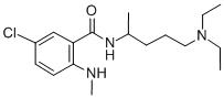 Benzamide, 5-chloro-N-(4-(diethylamino)-1-methylbutyl)-2-(methylamino) - Struktur