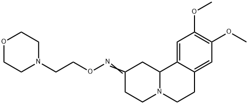 1,3,4,6,7,11b-Hexahydro-9,10-dimethoxy-2H-benzo[a]quinolizin-2-one O-(2-morpholinoethyl)oxime Struktur