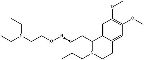 1,3,4,6,7,11b-Hexahydro-9,10-dimethoxy-3-methyl-2H-benzo[a]quinolizin-2-one O-[2-(diethylamino)ethyl]oxime Struktur