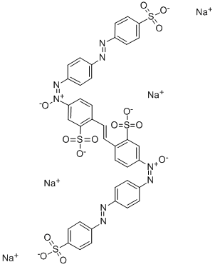 tetrasodium 4,4'-bis[[p-[(p-sulphonatophenyl)azo]phenyl]-N,N,O-azoxy]stilbene-2,2'-disulphonate Struktur