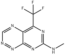 N-Methyl-5-(trifluoromethyl)pyrimido[5,4-e]-1,2,4-triazin-7-amine Struktur