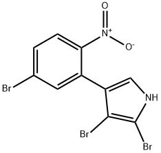 2,3-Dibromo-4-(5-bromo-2-nitrophenyl)-1H-pyrrole Struktur