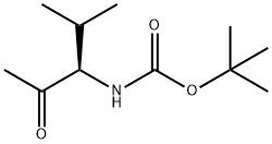 Carbamic acid, [(1R)-1-acetyl-2-methylpropyl]-, 1,1-dimethylethyl ester (9CI) Struktur