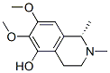 5-Isoquinolinol, 1,2,3,4-tetrahydro-6,7-dimethoxy-1,2-dimethyl-, (S)- Struktur