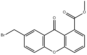 7-(BROMOMETHYL)-9-OXO-9H-XANTHENE-1-CARBOXYLIC ACID, METHYL ESTER Struktur