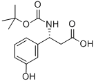 BOC-(R)-3-AMINO-3-(4-HYDROXY-PHENYL)-PROPIONIC ACID Struktur