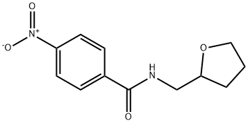 4-nitro-N-(tetrahydrofuran-2-ylmethyl)benzamide Struktur