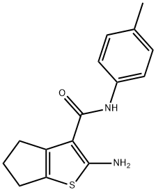 2-AMINO-N-(4-METHYLPHENYL)-5,6-DIHYDRO-4H-CYCLOPENTA[B]THIOPHENE-3-CARBOXAMIDE Struktur