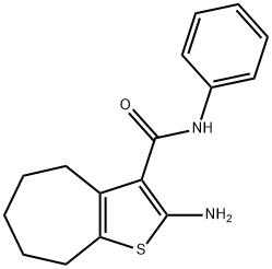 2-AMINO-N-PHENYL-5,6,7,8-TETRAHYDRO-4H-CYCLOHEPTA[B]THIOPHENE-3-CARBOXAMIDE Struktur