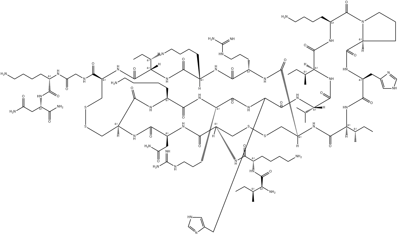 MAST CELL DEGRANULATING PEPTIDE Struktur