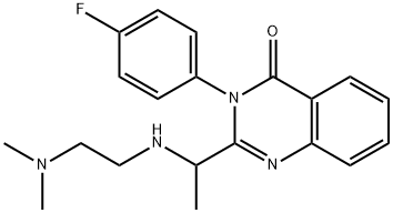 2-(1-(2-(dimethylamino)ethylamino)ethyl)-3-(4-fluorophenyl)quinazolin-4(3H)-one Struktur