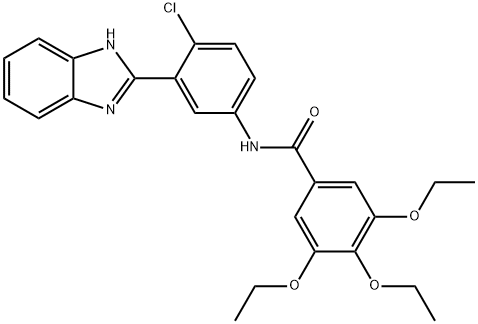 N-[3-(1H-Benzimidazol-2-yl)-4-chlorophenyl]-3,4,5-triethoxybenzamide Struktur