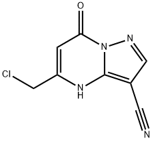 5-(Chloromethyl)-4,7-dihydro-7-oxopyrazolo[1,5-a]pyrimidine-3-carbonitrile Struktur