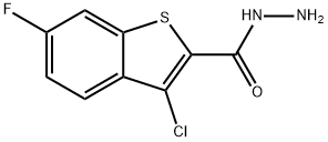 3-CHLORO-6-FLUORO-1-BENZOTHIOPHENE-2-CARBOHYDRAZIDE Struktur