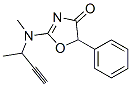 2-[Methyl(1-methyl-2-propynyl)amino]-5-phenyl-2-oxazolin-4-one Struktur