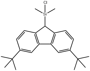 3,6-BIS[(1,1-DIMETHYLETHYL)-9H-FLUOREN-9-YL]CHLORODIMETHYL-SILANE Structure