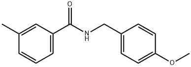 N-(4-methoxybenzyl)-3-methylbenzamide Struktur