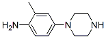 Benzenamine, 2-methyl-4-(1-piperazinyl)- (9CI) Struktur