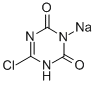 6-chloro-1,3,5-triazine-2,4(1H,3H)-dione, sodium salt   Struktur