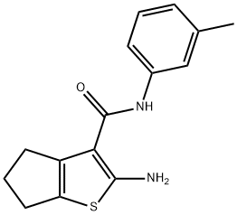 2-AMINO-N-(3-METHYLPHENYL)-5,6-DIHYDRO-4H-CYCLOPENTA[B]THIOPHENE-3-CARBOXAMIDE Struktur