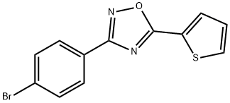 3-(4-Bromophenyl)-5-(thiophen-2-yl)-1,2,4-oxadiazole Struktur