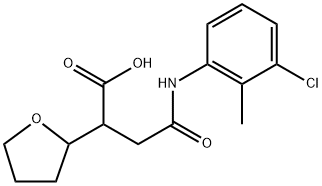 N-(3-CHLORO-2-METHYL-PHENYL)-2-(TETRAHYDRO-FURAN-2-YL)-SUCCINAMIC ACID Struktur