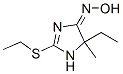 4H-Imidazol-4-one,5-ethyl-2-(ethylthio)-1,5-dihydro-5-methyl-,oxime(9CI) Struktur