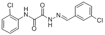 2-[2-(3-CHLOROBENZYLIDENE)HYDRAZINO]-N-(2-CHLOROPHENYL)-2-OXOACETAMIDE Struktur