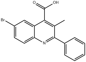 6-BROMO-3-METHYL-2-PHENYLQUINOLINE-4-CARBOXYLIC ACID Struktur