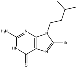 2-Amino-8-bromo-9-isopentyl-5H-purin-6(9H)-one Struktur