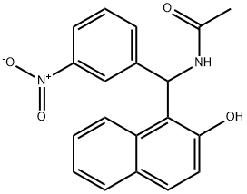 1-[α-(アセチルアミノ)-3-ニトロベンジル]-2-ナフトール 化學(xué)構(gòu)造式