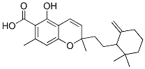 2-[2-(6,6-Dimethyl-2-methylenecyclohexyl)ethyl]-5-hydroxy-2,7-dimethyl-2H-1-benzopyran-6-carboxylic acid Struktur