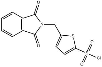 5-[(1,3-dioxoisoindol-2-yl)Methyl]thiophene-2-sulfonyl chloride Struktur