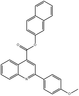 2-naphthyl 2-(4-methoxyphenyl)-4-quinolinecarboxylate Struktur